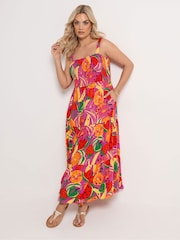 فستان ماكسي بطبعة فاكهة من Yours Curve - Image 2 of 5