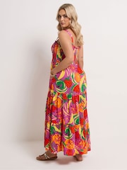 فستان ماكسي بطبعة فاكهة من Yours Curve - Image 3 of 5