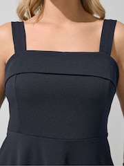 Yours Curve London Mesh Insert Cold Shoulder Skater Dress - Image 4 of 6