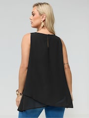 Černý - Yours Curve London Layered Blouse - Obrázek 3 z 5