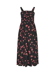Yours Curve Black Strappy Channel Waist Midaxi Dress - Image 6 of 6