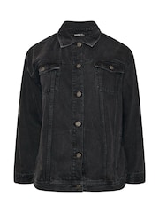 Yours Curve Black Oversized Jacket - Image 5 of 5