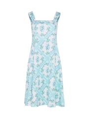 Yours Curve White London Square Neck Skater Dress - Image 5 of 5
