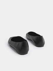 Yours Curve EEE ekstra Bred pasform firkantet tå ballet Pumps - Billede 4 af 5