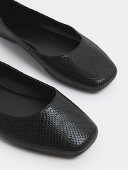Yours Curve EEE ekstra Bred pasform firkantet tå ballet Pumps - Billede 5 af 5