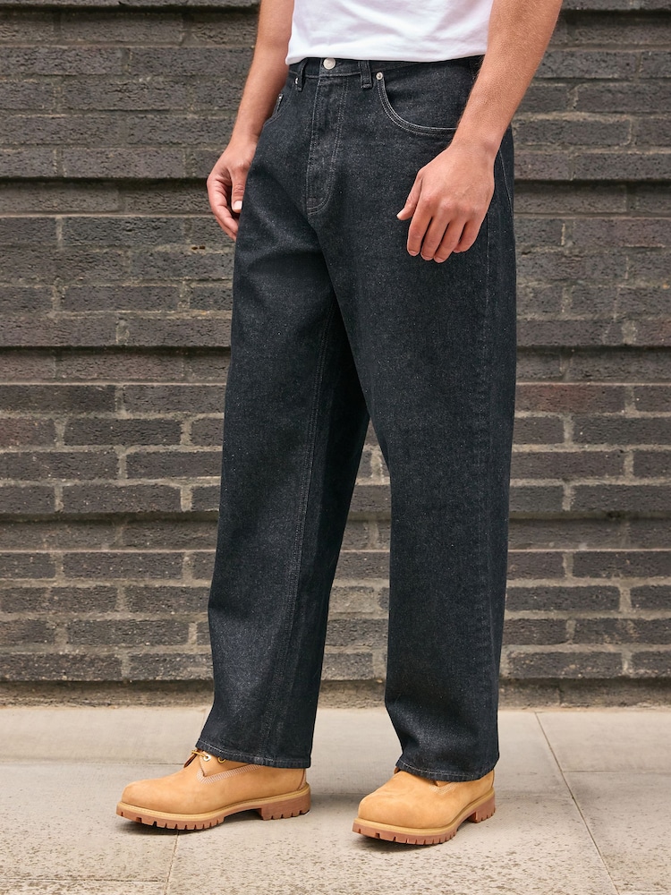 Black Baggy Fit Jeans - Image 1 of 7 Black Baggy Fit Jeans - Image 1 of 7