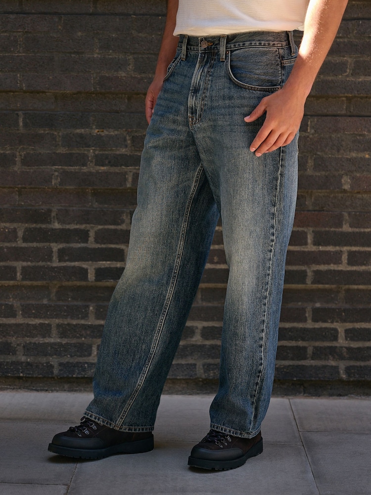 Blue Baggy Fit Jeans - Image 1 of 6 Blue Baggy Fit Jeans - Image 1 of 6