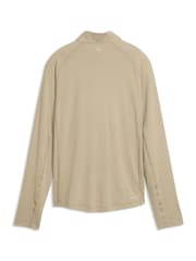 Puma Brown YOU-V Solid Quarter-Zip Golf T-Shirt - Image 2 of 2