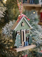 Set of 2 Red Monogram House Baubles - Image 4 of 7