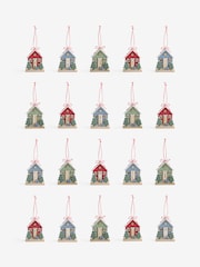 Set of 2 Red Monogram House Baubles - Image 5 of 7