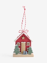 Set of 2 Red Monogram House Baubles - Image 6 of 7