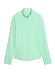 Puma Green YOU-V Solid Quarter-Zip Golf T-Shirt - Image 1 of 2