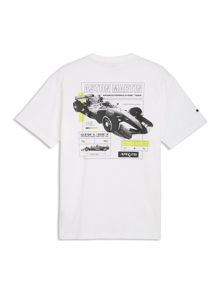 Puma White Aston Martin Aramco F1 Team T-Shirt - Image 5 of 5