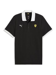 Puma Black Scuderia Ferrari Pique Polo Shirt - Image 1 of 2