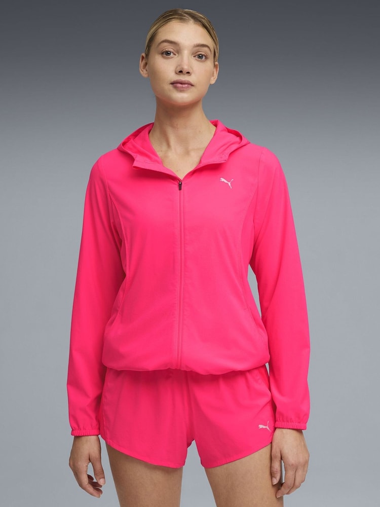 Puma Pink Velocity Woven Running Jacket - Image 1 of 7