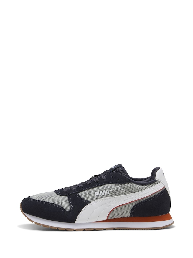 Puma Grey/Navy ST Miler Trainers - Image 2 of 6