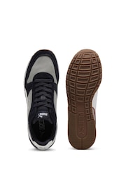 Puma Grey/Navy ST Miler Trainers - Image 4 of 6