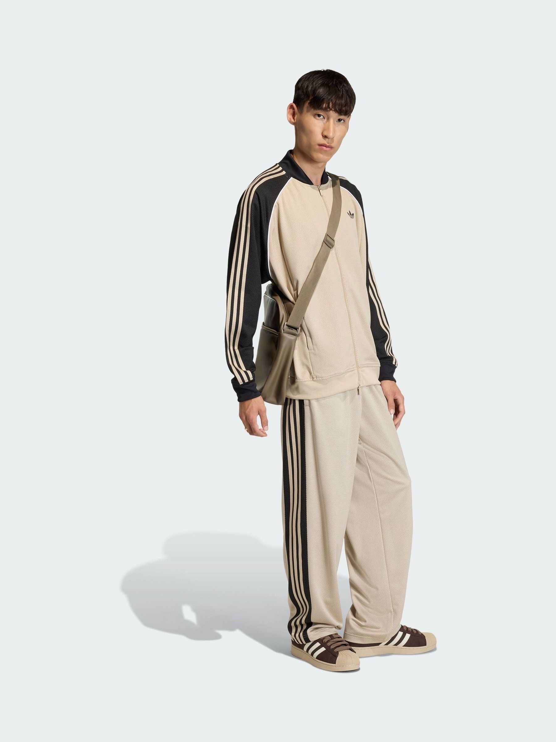 Buy adidas Originals Cream Loose Mesh Track Top from the Next UK