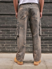 Brown Camo Baggy Fit Cargo Jeans - Image 4 of 7