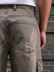 Brown Camo Baggy Fit Cargo Jeans - Image 5 of 7