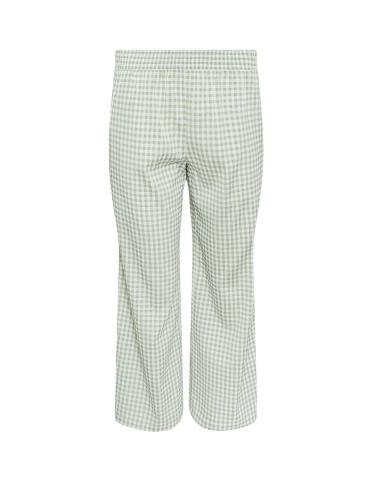 PixieGirl Petite Green Gingham Wide Leg Trousers - Image 2 of 2
