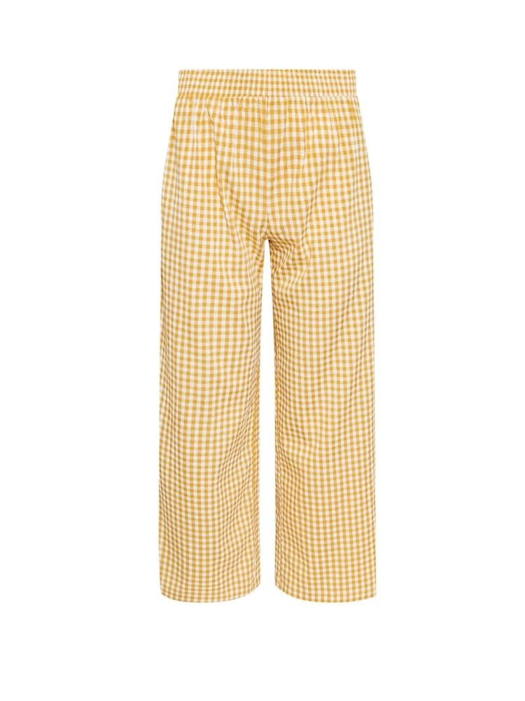 PixieGirl Petite Yellow Gingham Wide Leg Trousers - Image 2 of 2