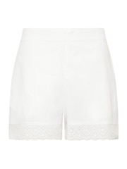 PixieGirl Petite White Broderie Trim Shorts - Image 5 of 5