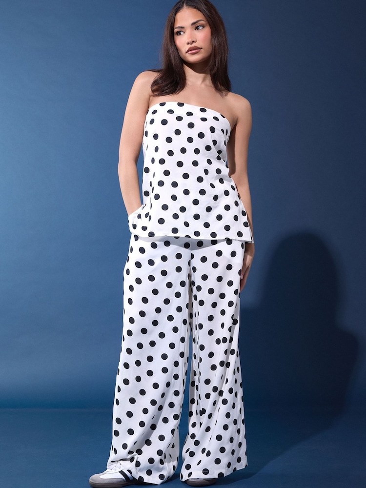 PixieGirl Petite 水玉柄スプリットバンドゥトップ - 画像 2 / 3