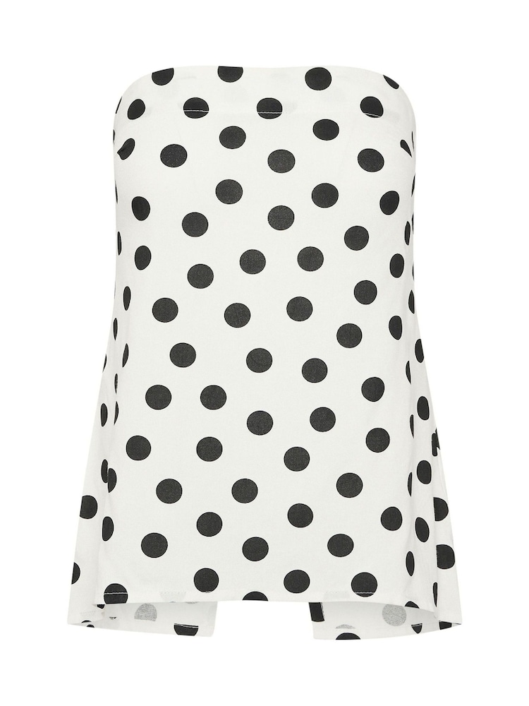 PixieGirl Petite 水玉柄スプリットバンドゥトップ - 画像 3 / 3