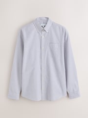 Purple Long Sleeve N.Premium 100% Cotton Regular Fit Oxford Shirt - Image 5 of 7