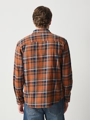 Orange Check Long Sleeve Overshirt - Image 3 of 7