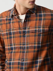 Orange Check Long Sleeve Overshirt - Image 4 of 7