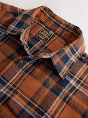 Orange Check Long Sleeve Overshirt - Image 7 of 7