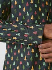 Schwarz Baum - Printed Christmas Shirt - Bild 5 von 8