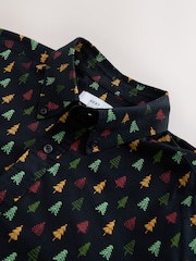 Schwarz Baum - Printed Christmas Shirt - Bild 8 von 8