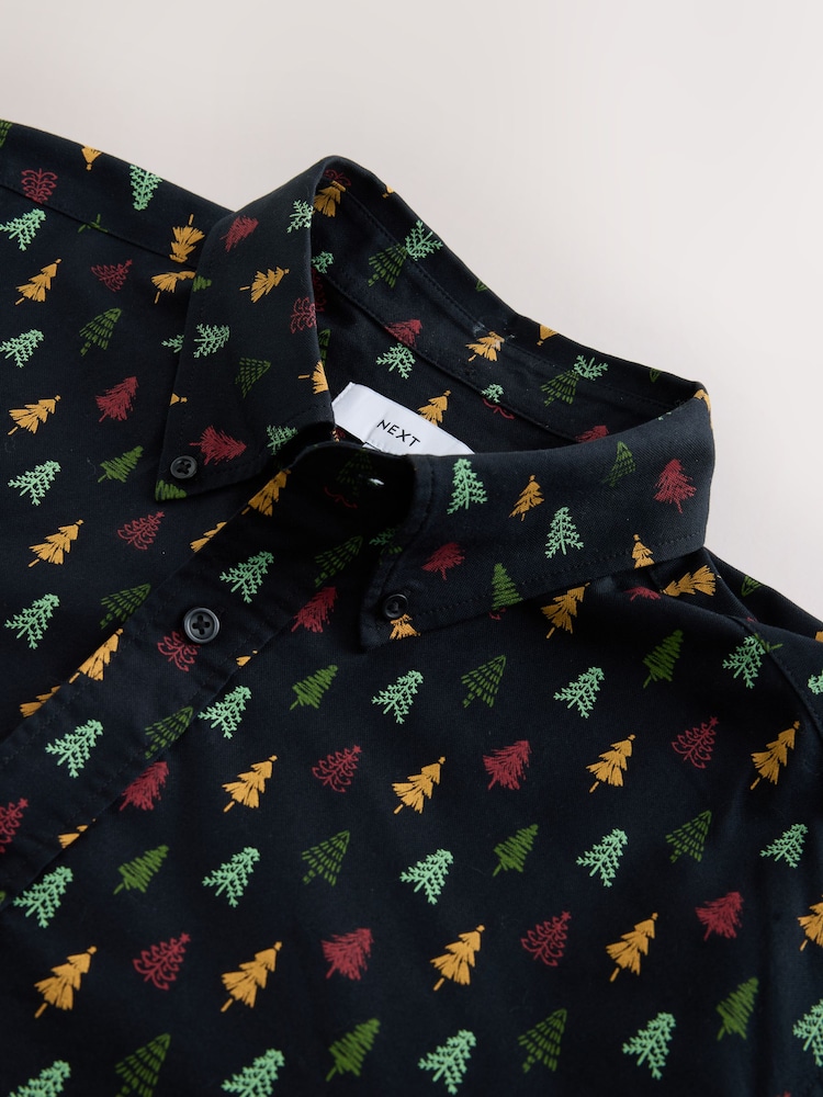 Schwarz Baum - Printed Christmas Shirt - Bild 8 von 8 Schwarz Baum - Printed Christmas Shirt - Bild 8 von 8
