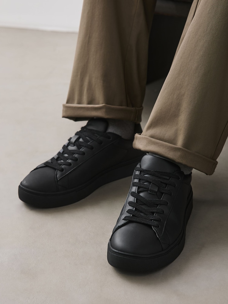 Černý - Široký střih - Smart Casual dlouhé tenisky - Obrázek 1 z 7