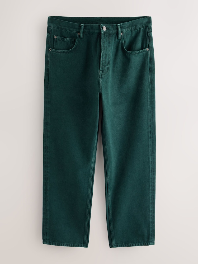 Green Straight Fit Vintage Jeans - Image 1 of 5 Green Straight Fit Vintage Jeans - Image 1 of 5