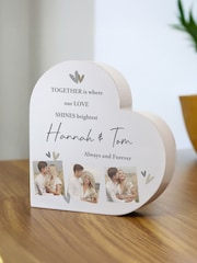 Personalised Photo Upload Grey Heart Ornament by PMC - Image 4 of 4