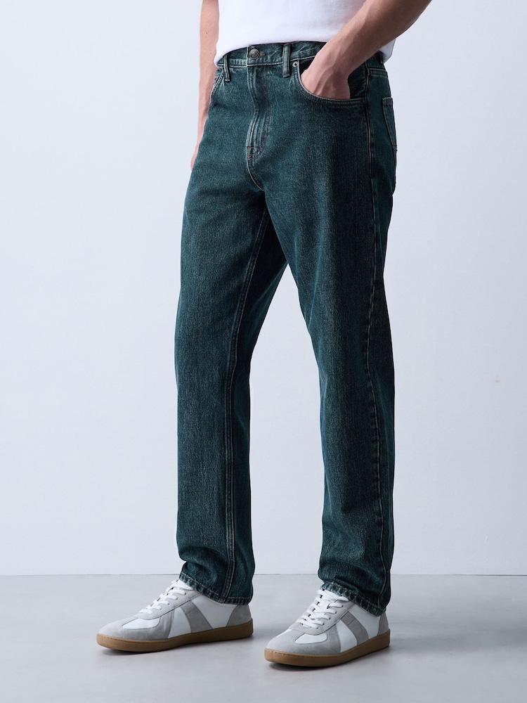 Dark Green Slim Fit Jeans - Image 1 of 6 Dark Green Slim Fit Jeans - Image 1 of 6