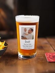 Personalised Photo Upload Polaroid Beer Glass by PMC - Image 2 of 3