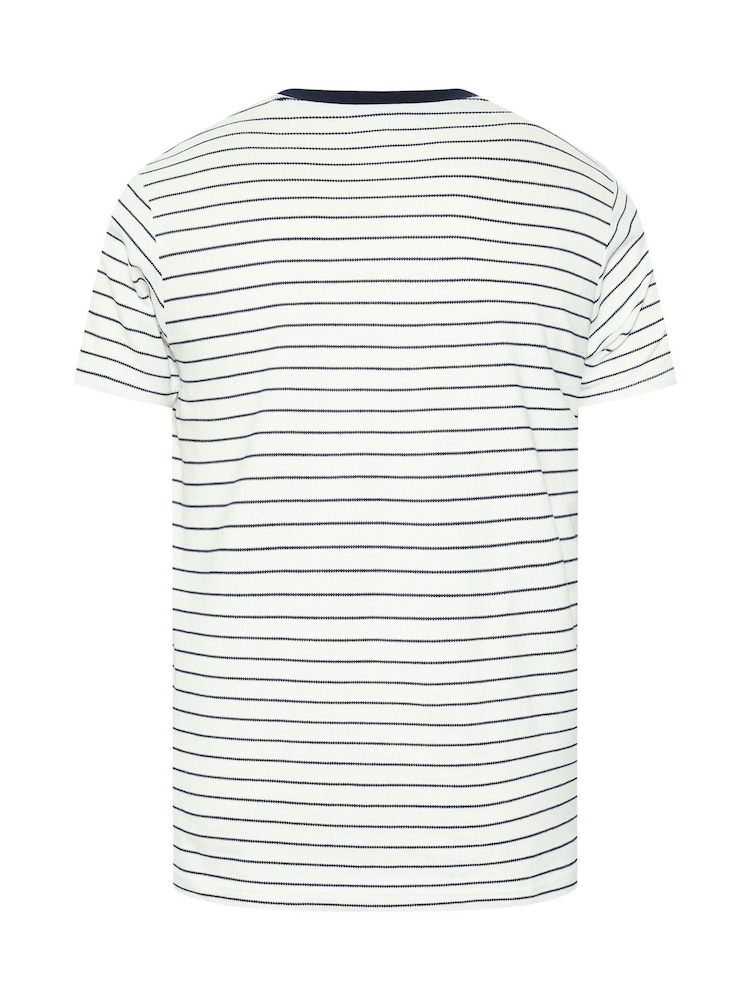 BadRhino Big & Tall Natural Pique Stripe T-Shirt - Image 6 of 6