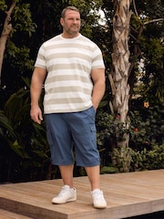 Naturlig - Regelbunden - BadRhino Big & Tall Cashew Randig T-shirt - Bild 2 av 5