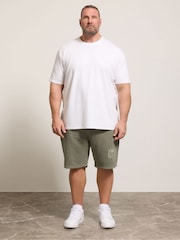 BadRhino Big & Tall Green Skull Print Shorts - Image 4 of 6