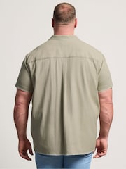 BadRhino Big & Tall Brown Heavyweight Palm Embroidered Shirt - Image 3 of 4