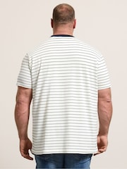BadRhino Big & Tall Natural Long Pique Stripe T-Shirt - Image 3 of 6