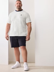 BadRhino Big & Tall Natural Long Pique Stripe T-Shirt - Image 5 of 6