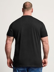 BadRhino Big & Tall Black Long Skull Headphones T-Shirt - Image 3 of 6