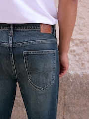 Dark Blue Straight Fit Jeans - Image 4 of 6