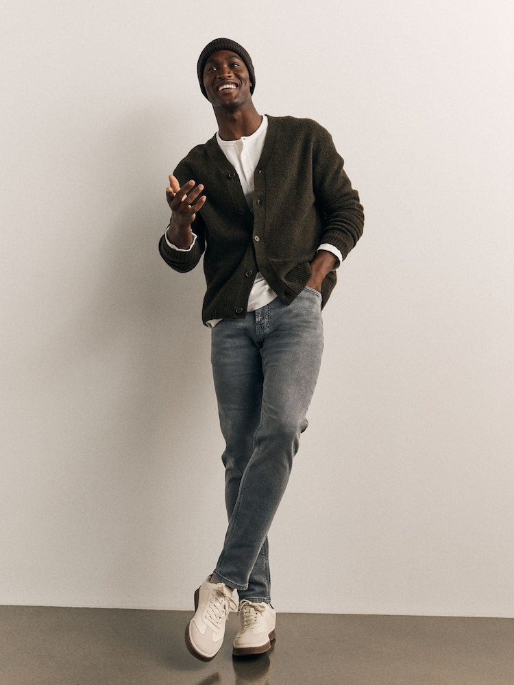 Dark Grey Skinny Fit Comfort Stretch Jeans - Image 1 of 10 Dark Grey Skinny Fit Comfort Stretch Jeans - Image 1 of 10